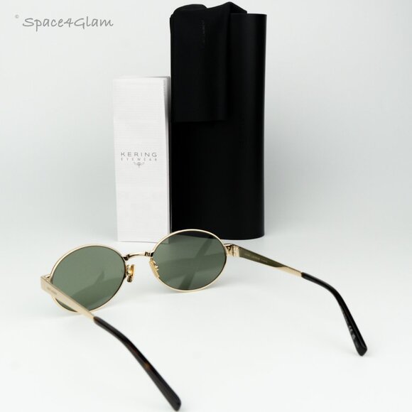 Saint Laurent Men Sunglasses Gold Green Oval SL692 003 BRAND NEW - Picture 8 of 12